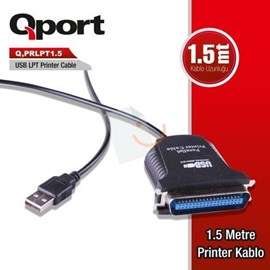 QPort Q-PRLPT1.5 USB/LPT Dönüştürücü Printer Kablosu 1.5 mt