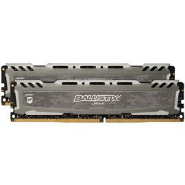 Crucial BLS2C8G4D26BFSB Ballistix Sport LT Gray 16GB Kit (2x8GB) DDR4 2666MHz CL16 XMP