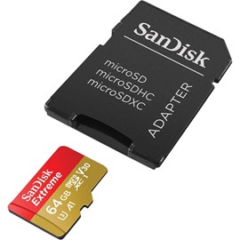 SanDisk SDSQXAF-064G-GN6AA Extreme 64GB microSDXC UHS-I 100MB C10 U3 V30 Bellek Kartı