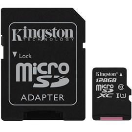 Kingston SDCS/128GB Canvas Select 128GB microSDXC C10 UHS-I 80MB Bellek Kartı