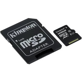 Kingston SDCS/128GB Canvas Select 128GB microSDXC C10 UHS-I 80MB Bellek Kartı