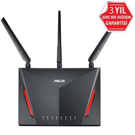 Asus RT-AC2900 Çift Bant Gigabit Wi-Fi Kablosuz Oyuncu Routerı