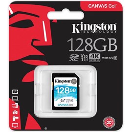 Kingston SDG/128GB Canvas Go! 128GB SDXC Bellek Kartı 90/45MB Class 10 UHS-I U3