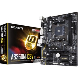 Gigabyte GA-AB350M-D3V DDR4 M.2 DVI D-Sub 16x AM4 mATX