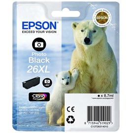 Epson C13T26314020 26XL Foto Siyah XP-600 XP-700 XP-800