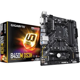 Gigabyte B450M DS3H DDR4 M.2 HDMI DVI RGB Fusion 16x mATX AM4