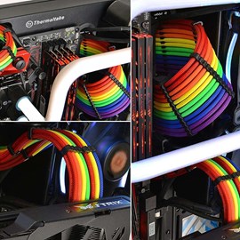 Thermaltake TtMod Rainbow Power Supply Sleeved Kablo Seti