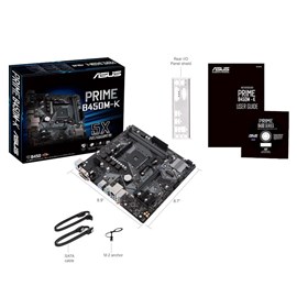 Asus PRIME B450M-K DDR4 M.2 DVI D-Sub LED 16x AM4 mATX