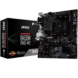 MSI B450M PRO-M2 DDR4 M.2 HDMI DVI D-Sub 16x AM4 mATX