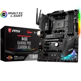 MSI B450 GAMING PRO CARBON AC DDR4 M.2 HDMI DP Wi-Fi ac BT RGB LED 16x AM4 ATX