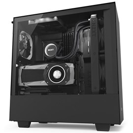 NZXT CA-H500W-B1 H500i Mat Siyah Temperli Cam RGB Akıllı ATX PSUsuz Kasa