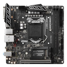 MSI H310I PRO DDR4 M.2 DVI HDMI Lga1151 Mini-ITX