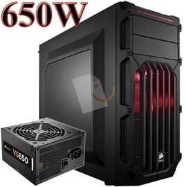 Corsair CC-9011052-650VS Carbide Series SPEC-03 Red LED Mid-Tower 650W Siyah Kasa