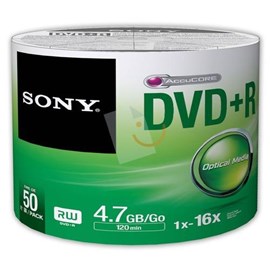 Sony 50DPR47SB 16x DVD+R 4.7GB 50 Li Shrink