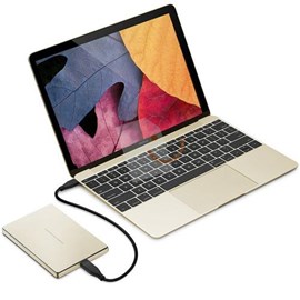 LaCie STFD2000403 Porsche Design Mobil Sürücü Gold P'9223 2TB Alüminyum USB-C 3.1 2.5 Harici Disk