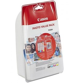 Canon CLI-571 BK/C/M/Y Value Pack + Photo Paper 0385C001AA Kartuş Paketi MG7753 MG6853 MG5753