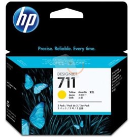 HP 711 CZ136A Sarı Mürekkep Kartuşu 3 Lü Paket T120 T520