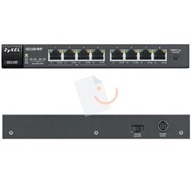 ZyXEL GS1100-8HP 8 Port 10/1000 GbE + 4xPoE Yönetilemez Switch 