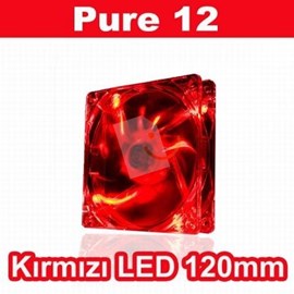 Thermaltake CL-F019-PL12RE-A Pure High Performance 120mm Kırmızı LEDli Sessiz Fan