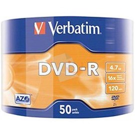 Verbatim 43791 DVD-R Matt Silver 4.7GB 16x 50 Li Spindle