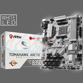 MSI B350 TOMAHAWK ARCTIC DDR4 M.2 HDMI DVI Led 16x Ryzen AM4 ATX