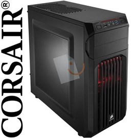 Corsair CC-9020114-EU Carbide Series Champ/SPEC-01 Red LED Mid-Tower VS600 80+ 600W Siyah Kasa