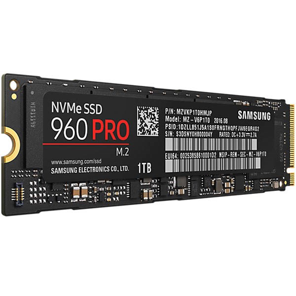 Samsung MZ-V6P1T0BW 960 PRO 1TB PCIe x4 NVMe M.2 SSD 3500MB/2100MB