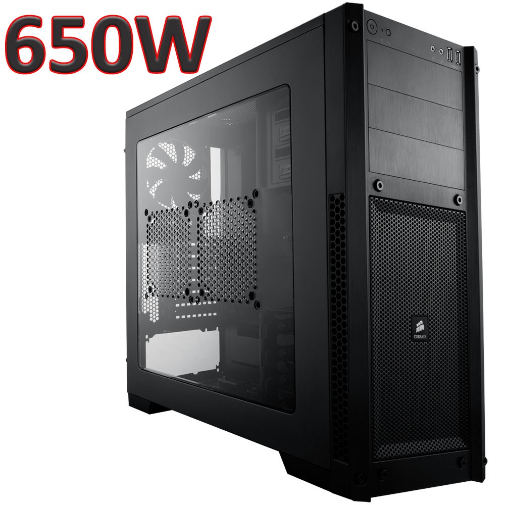 Corsair CC-9011017-650VS Carbide Series 300RW Pencereli Mid Tower Siyah 650W Kasa