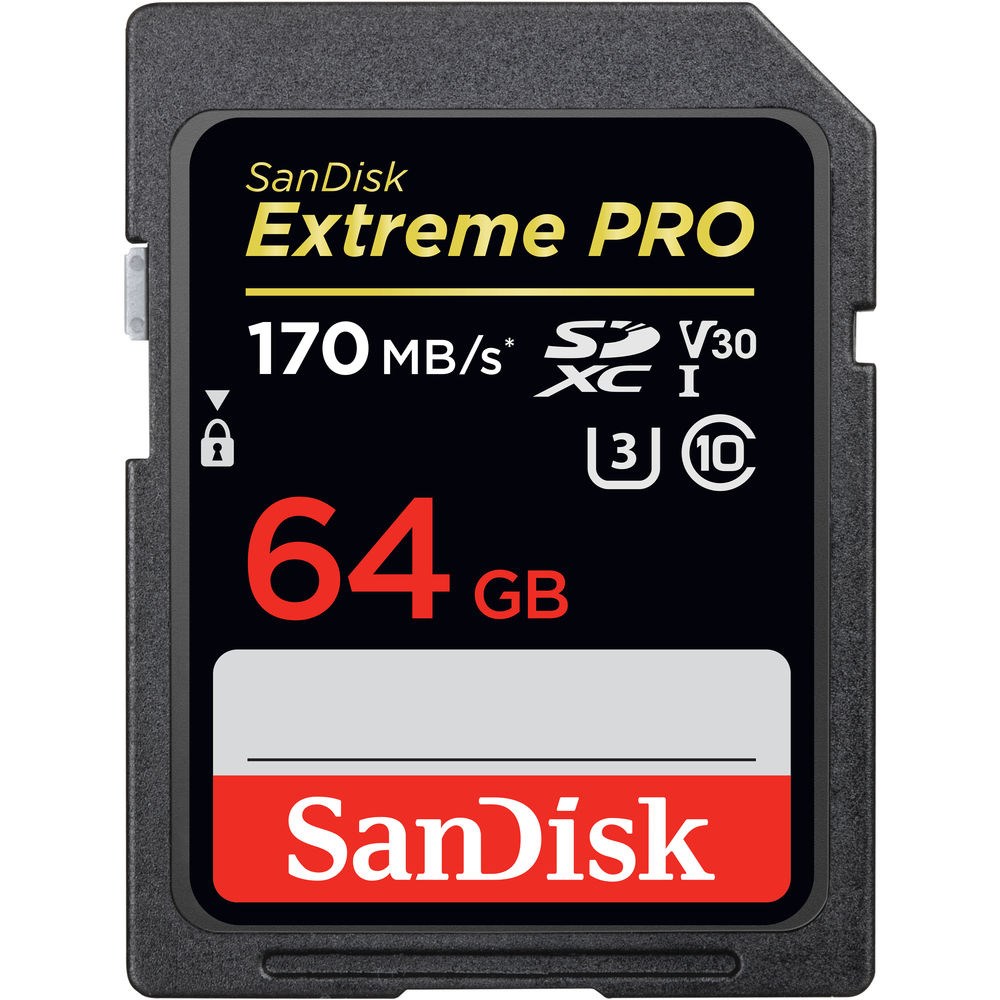 SanDisk SDSDXXY-064G-GN4IN Extreme Pro 64GB SDXC UHS-I U3 V30 Bellek Kartı 170/90Mb