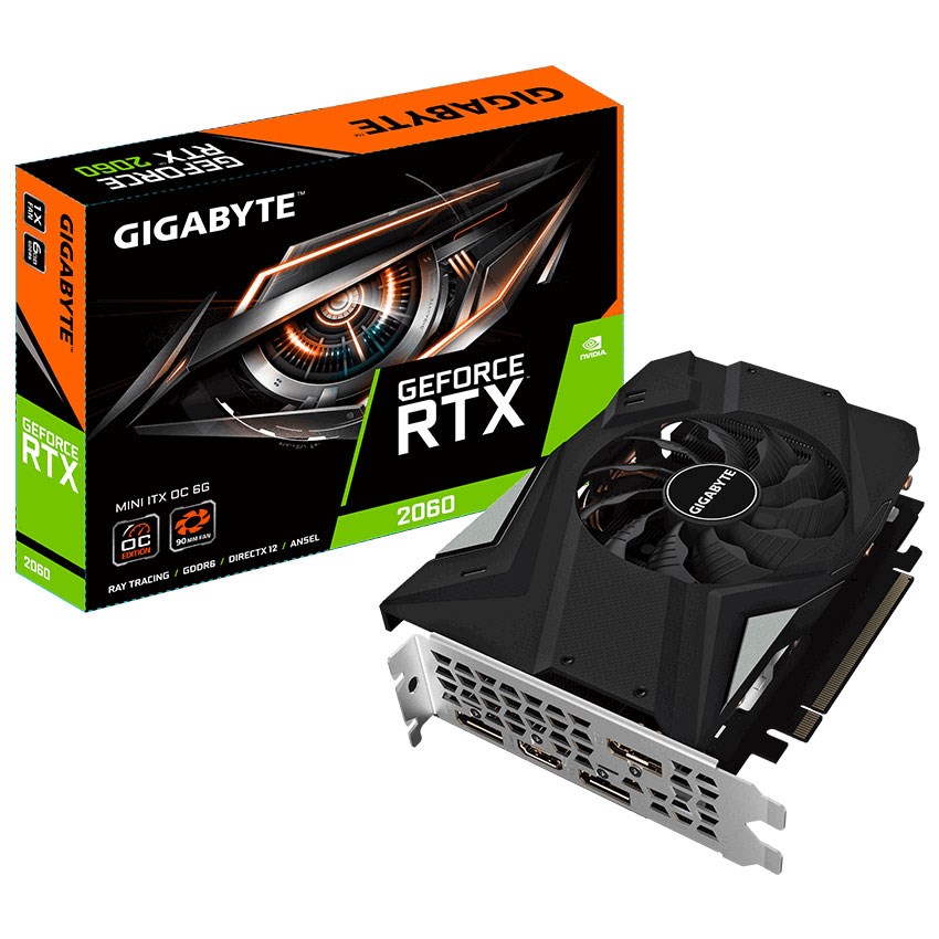 Gigabyte GV-N2060IXOC-6GD GeForce RTX 2060 MINI ITX OC 6GB GDDR6 192Bit 16x