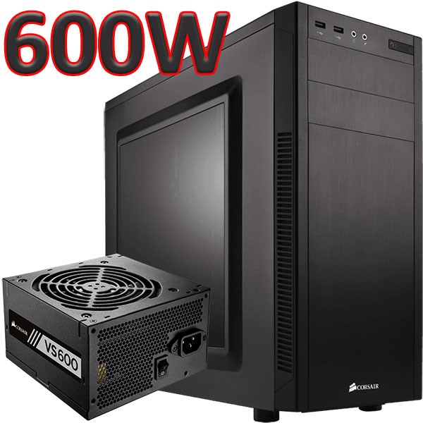 Corsair CC-9020113-EU Carbide Series 100R Mid Tower VS600 80+ 600W Siyah Kasa