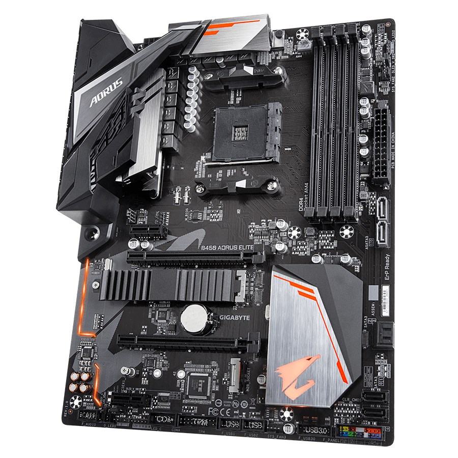 Gigabyte B450 AORUS ELITE DDR4 M.2 HDMI DVI RGB Fusion 16x AM4 ATX