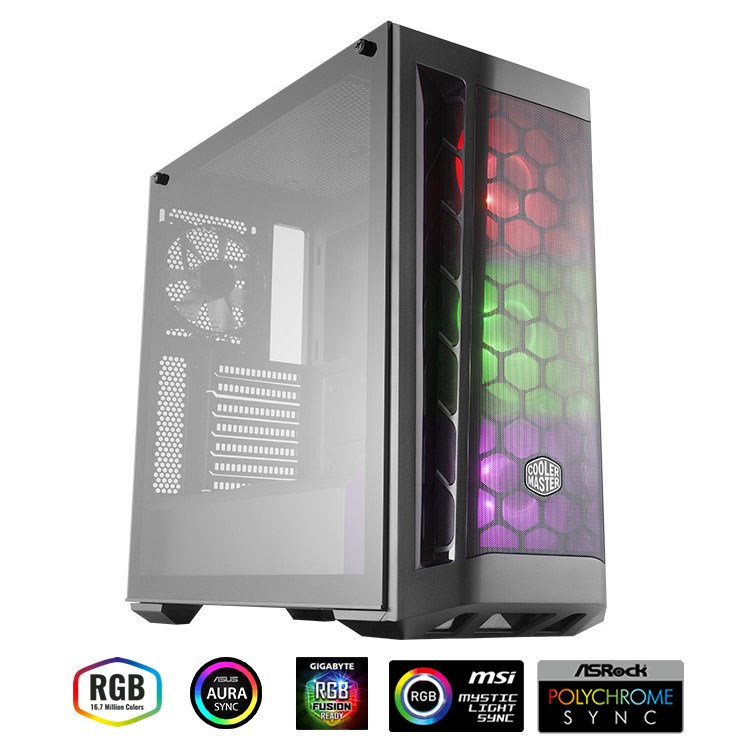 Cooler Master MasterBox MB511 RGB 3x120mm Fanlı Temperli Cam ATX Kasa