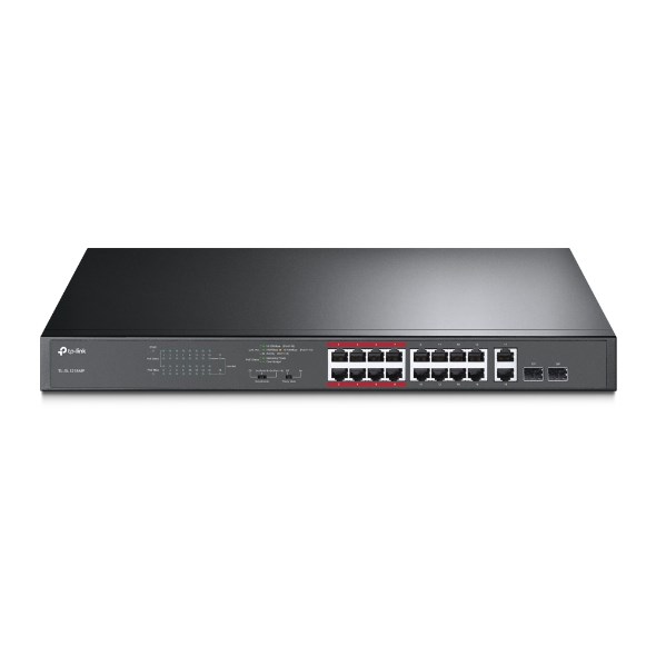 Tp-Link TL-SL1218MP 16 Port 10/100Mbps +2 Port Gigabit Yönetilemez PoE Switch