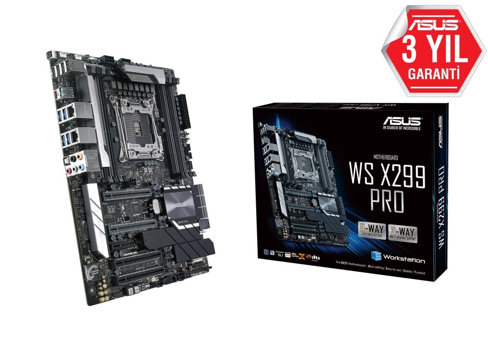 ASUS WS X299 PRO 4133MHz(OC) DDR4 Soket 2066 M.2 ATX Anakart