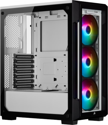 Corsair iCUE 220T RGB CC-9011191-WW USB 3.0 Temperli Cam Beyaz ATX Mid-Tower Kasa 