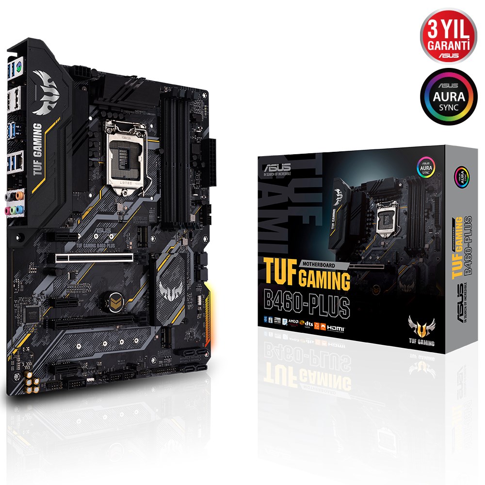 ASUS TUF GAMING B460-PLUS 2933MHz DDR4 Soket 1200 M.2 HDMI DP ATX Anakart