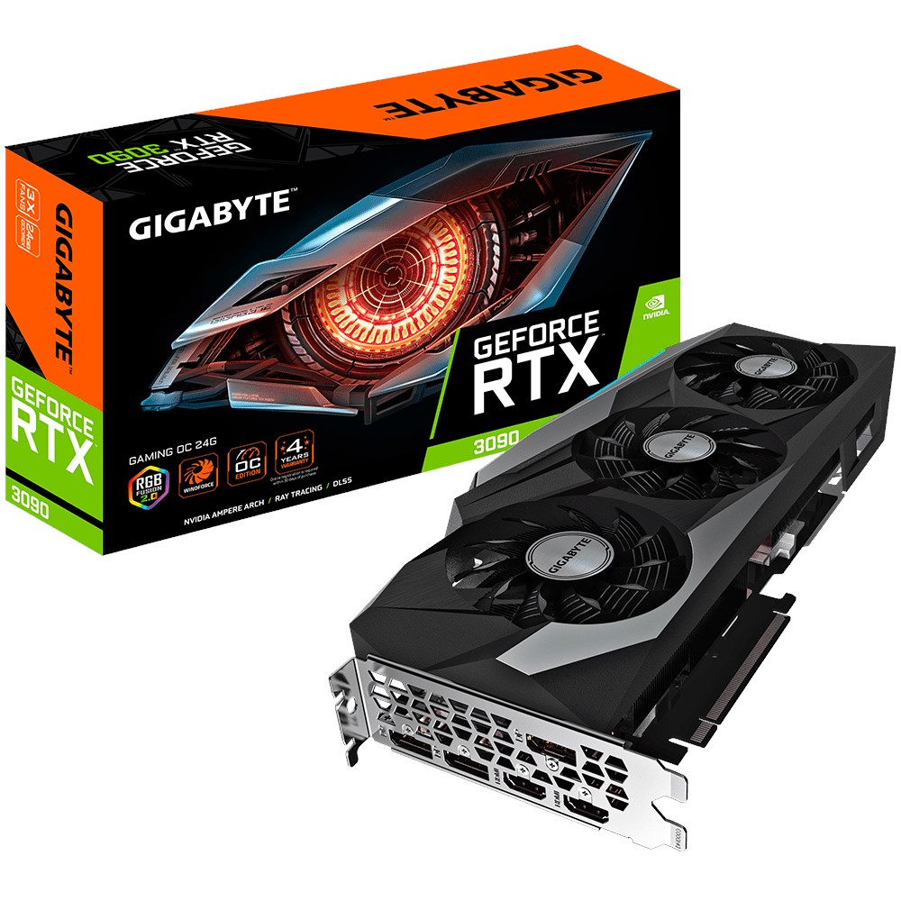 Gigabyte GV-N3090GAMING OC-24GD Nvidia RTX3090 24GB 384 Bit  GDDR6X PCI-E 4.0 Gaming Ekran Kartı