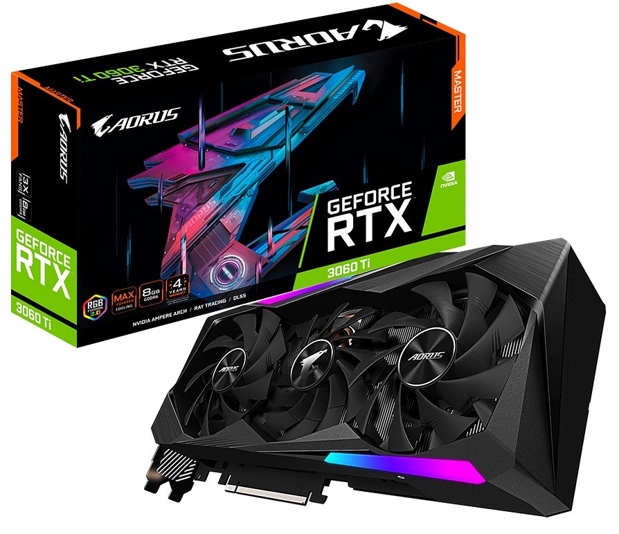 GIGABYTE GV-N306TAORUS M-8GD GeForce RTX 3060 Ti AORUS MASTER 8GB GDDR6 256 Bit Ekran Kartı