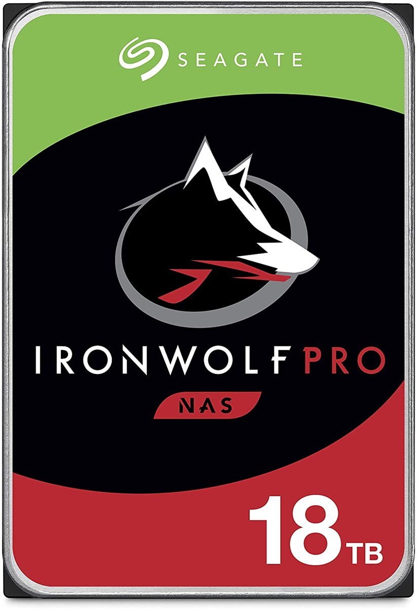 SEAGATE IRONWOLF PRO 18 TB 7200RPM 256MB SATA3 300TB/Y RV NAS (ST18000NE000)