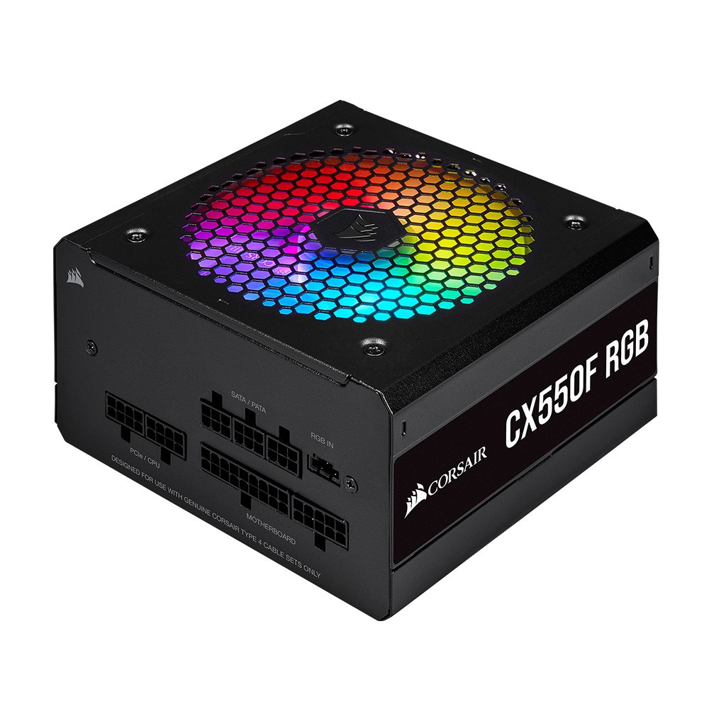 CORSAIR CP-9020216-EU CX550F RGB 550W 80+ Bronze Siyah Full Modüler 120mm Fanlı PSU