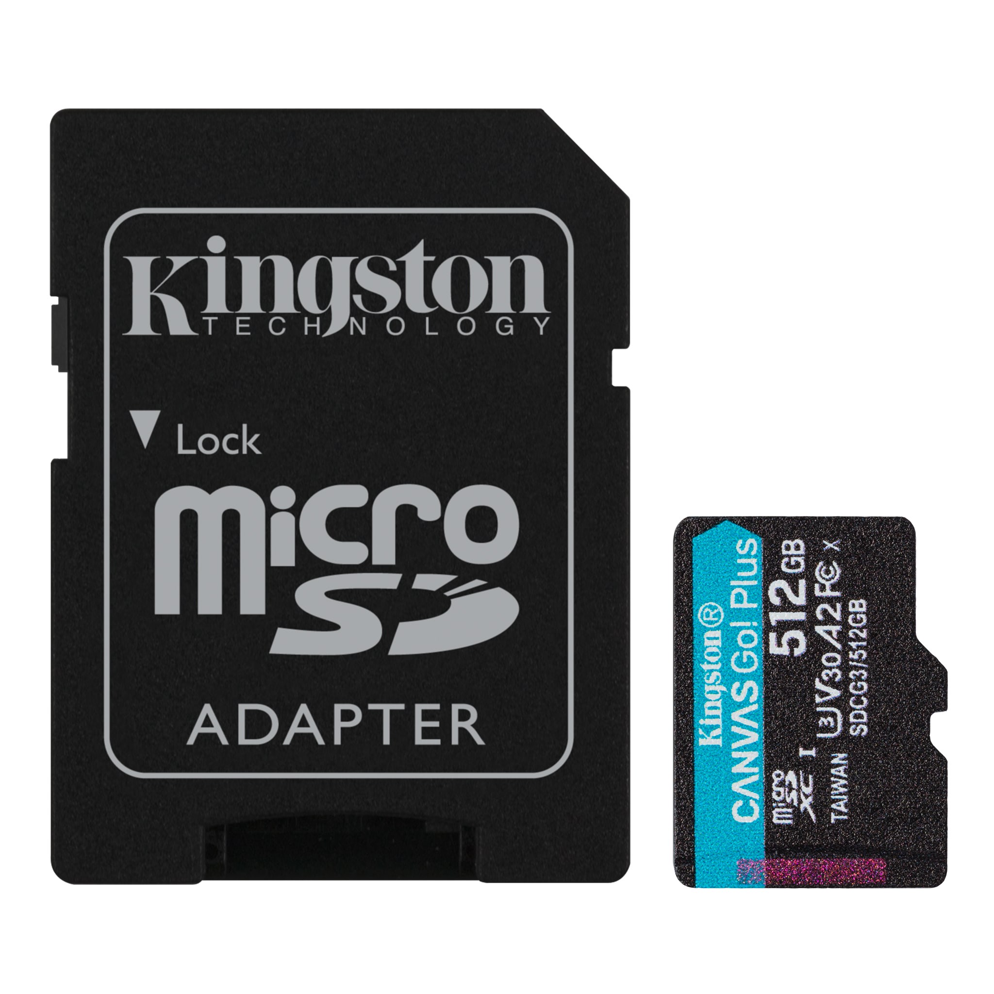 Kingston Canvas Go Plus SDCG3/512GB 512 GB Micro SDXC Class 10 UHS-I Hafıza Kartı + Adaptör