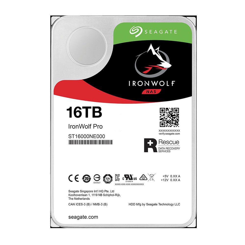 SEAGATE IRONWOLF PRO 16 TB 7200RPM 256MB SATA3 300TB/Y RV NAS (ST16000NE000)