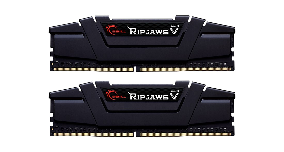 GSKILL F4-3600C18D-64GVK RipjawsV Siyah DDR4-3600Mhz CL18 64GB (2X32GB) DUAL (18-22-22-42) 1.35V