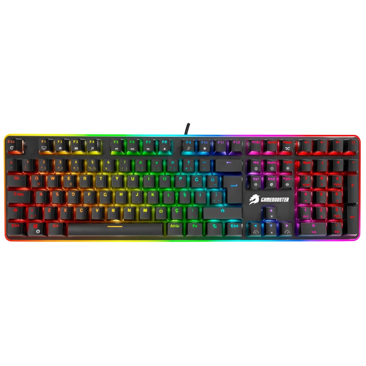 Gamebooster G918B-BL RGB Aydıntlatmalı Mekanik Oyun Klavye Siyah