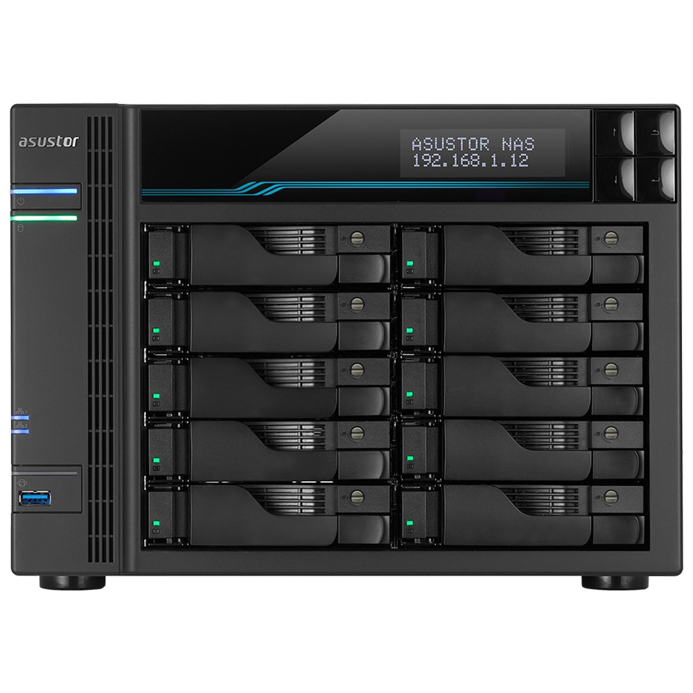 Asustor Lockerstor 10 AS6510T Intel Atom C3538 10 Bay NAS Depolama Birimi