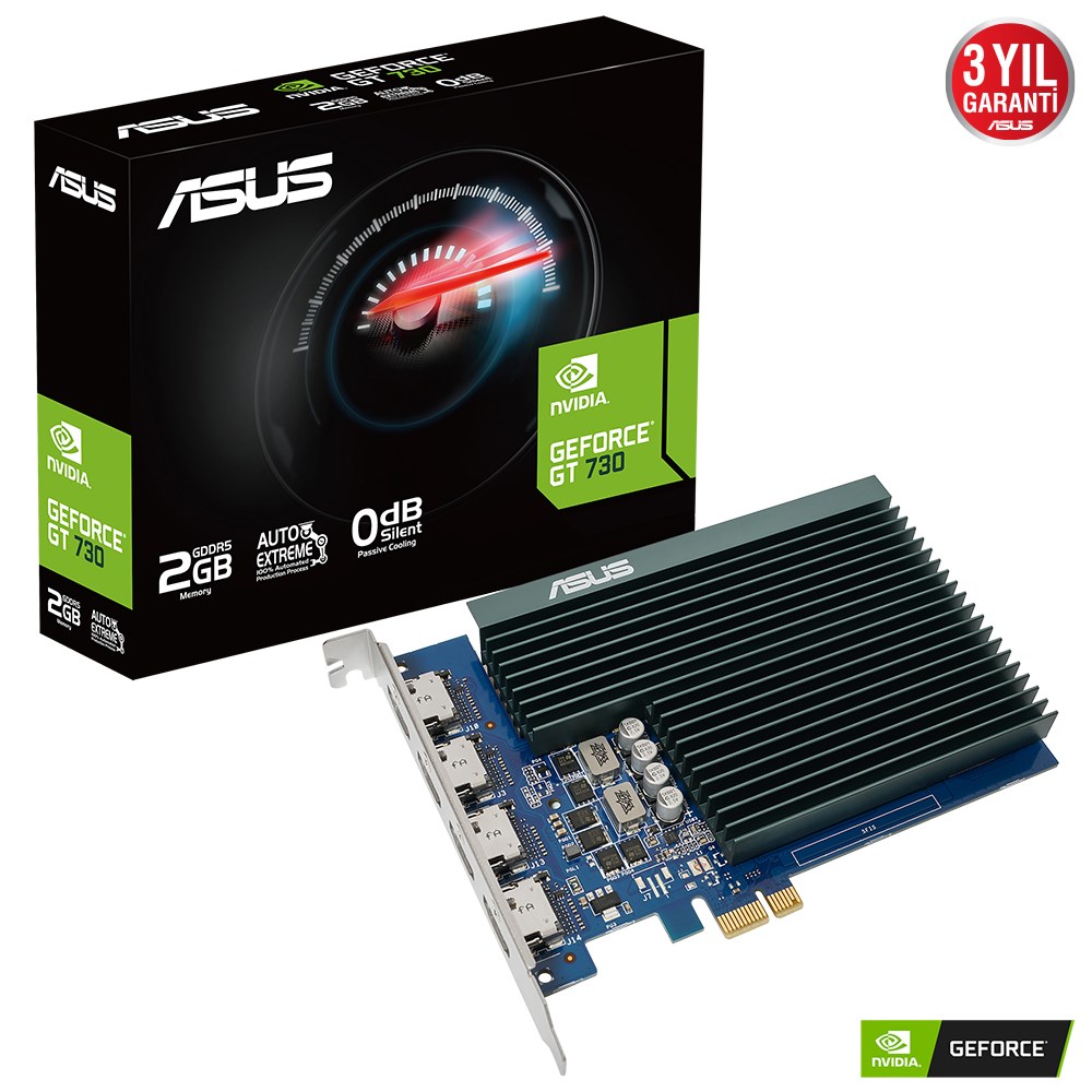 Asus Geforce GT730-4H-SL-2GD5 2GB GDDR5 927 Mhz 64bit 4XHDMI Ekran Kartı