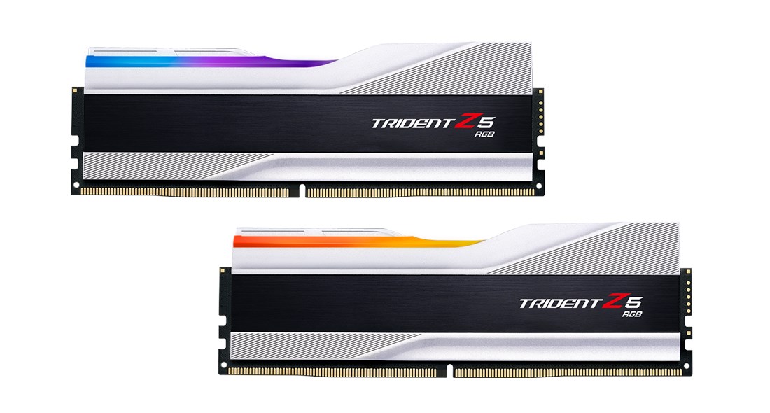 GSKILL F5-6400J3239G16GX2-TZ5RS Trident Z5 RGB Silver DDR5-6400Mhz CL32 32GB (2x16GB) DUAL (32-39-39-102) 1.4V