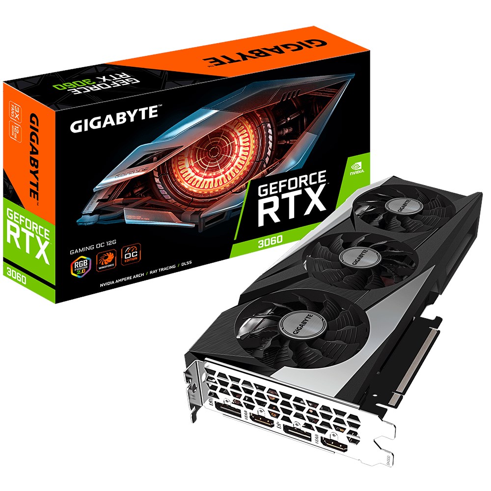 Gigabyte NVIDIA GeForce RTX 3060 Gaming OC V2.0 LHR GV-N3060GAMING OC-12GD V2.0 12 GB GDDR6 192 Bit Ekran Kartı