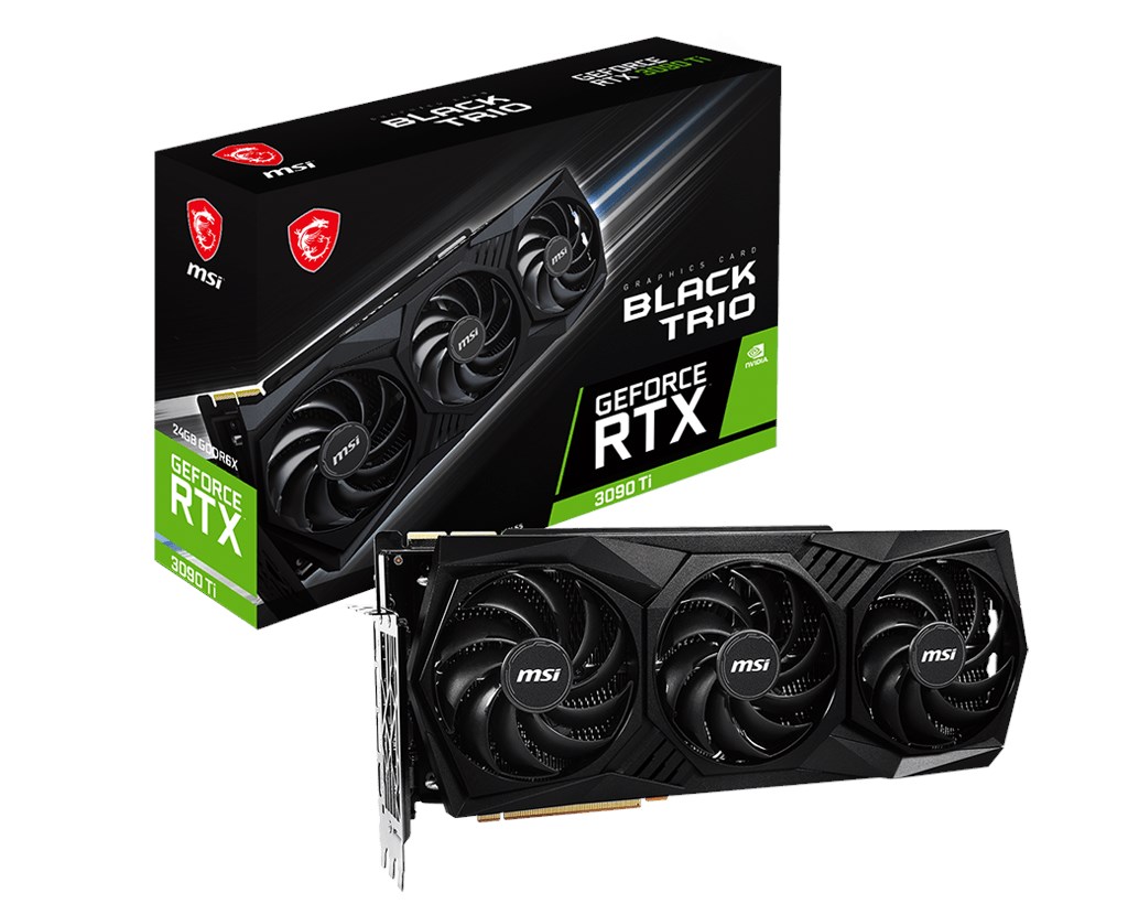 MSI GEFORCE RTX 3090 TI BLACK TRIO 24G 24GB GDDR6X 384Bit Ekran Kartı